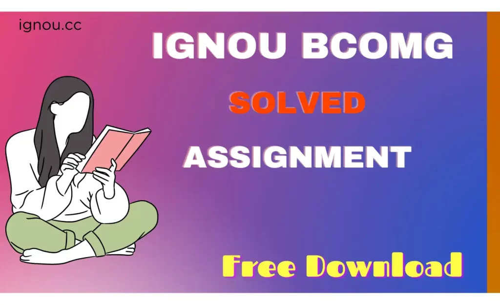IGNOU BCOMG Question Paper Hindi & English Medium