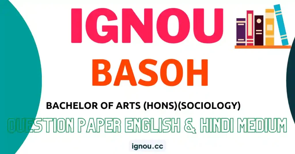 IGNOU BSOC 101 Question Paper & Sample Paper Download PDF