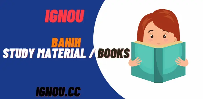 IGNOU BAHIH  BHIC Study Material / Books
