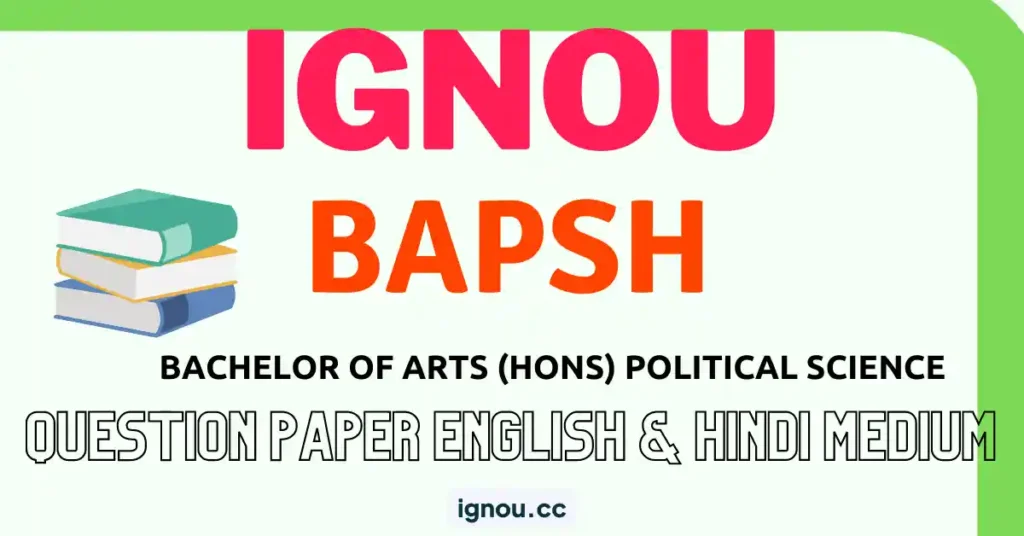 IGNOU BAPSH Question Paper & Sample Paper Download