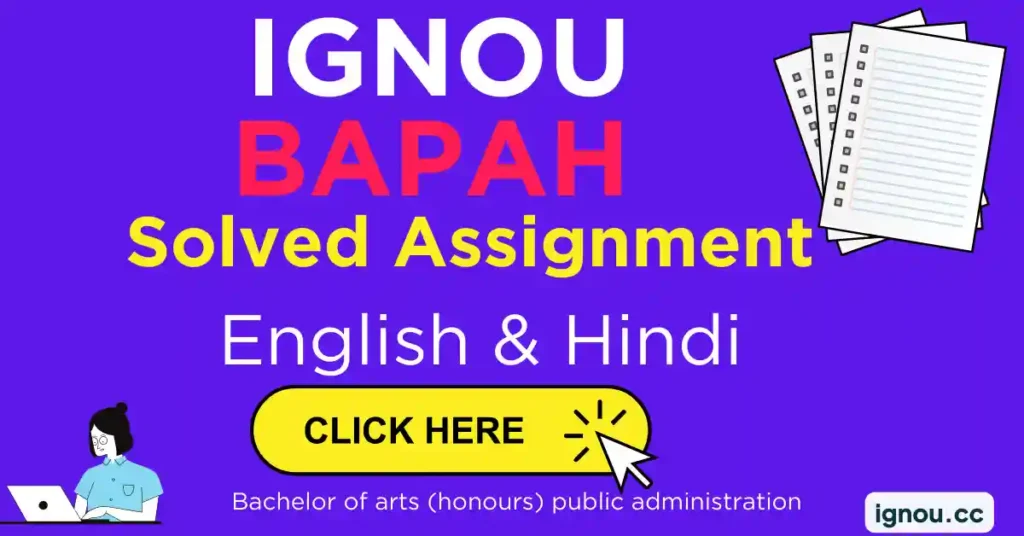 BPAC 101 Solved Assignment IGNOU Hindi & English 2022